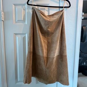 JohnPaulRichard Camel Brown Midi Skirt